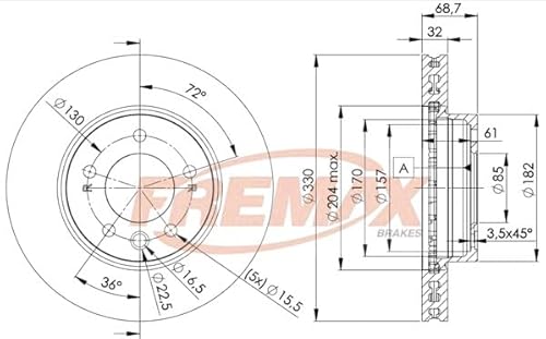 Icer Brakes 78BD3327 Bremsscheibe von Fremax