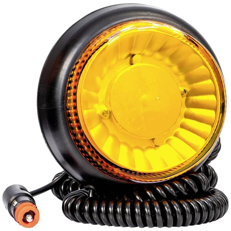 Fristom Rundumleuchte FT-101 DF LED MAG M78 12 V, 24 V, 36 V mit DIN-Stecker (12 mm), über Bordnetz Magnetfuß Orange von Fristom