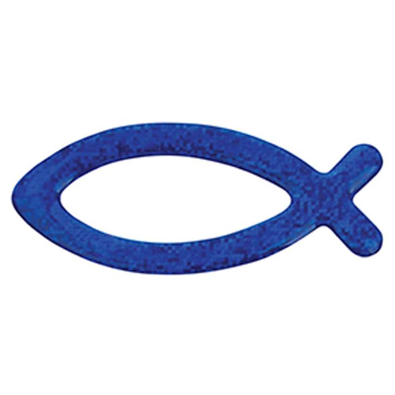 FRITZ COX 3D Fisch Aufkleber Auto | Ichthys-Fisch | wetterfest und lichtbeständig | blau | 8cm x 3,5cm von Fritz Cox