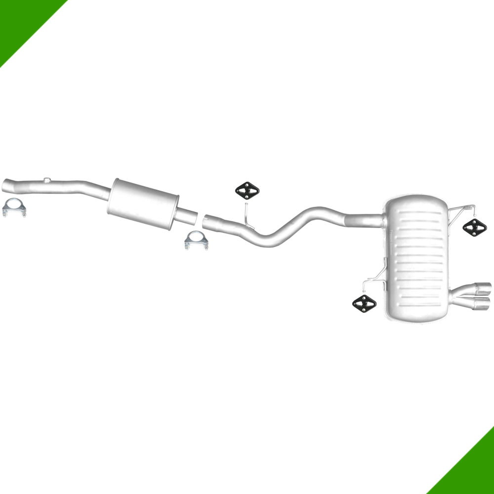 BMW 3er 316 318 320 E90 E91 Mitteltopf Endtopf Auspuff Anbausatz von Fröschl Autozubehör