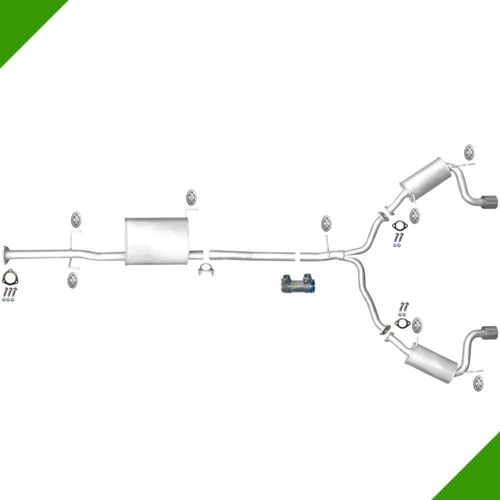 Chevrolet Captiva 2,4 4WD LPG Mitteltopf Rohr Endtopf links rechts Kit von Fröschl Autozubehör