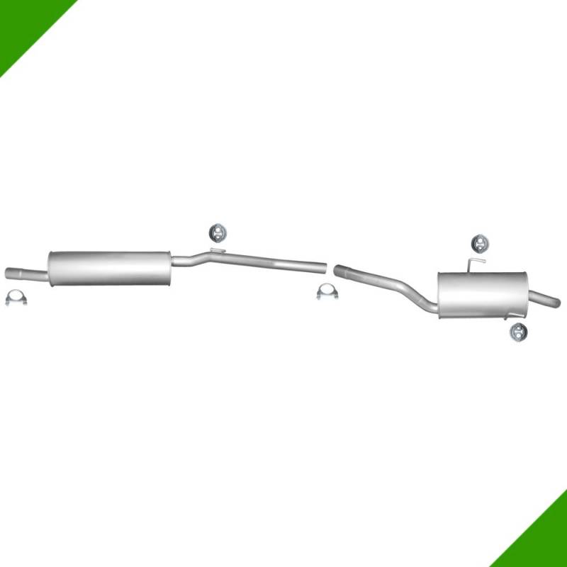Citroen C8 Peugeot 807 Mittelschalldämpfer Endschalldämpfer Anbausatz von Fröschl Autozubehör