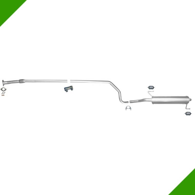 Fiat Grande Punto 1.4i Mittelrohr Flexrohr Endschalldämpfer Anbausatz von Fröschl Autozubehör