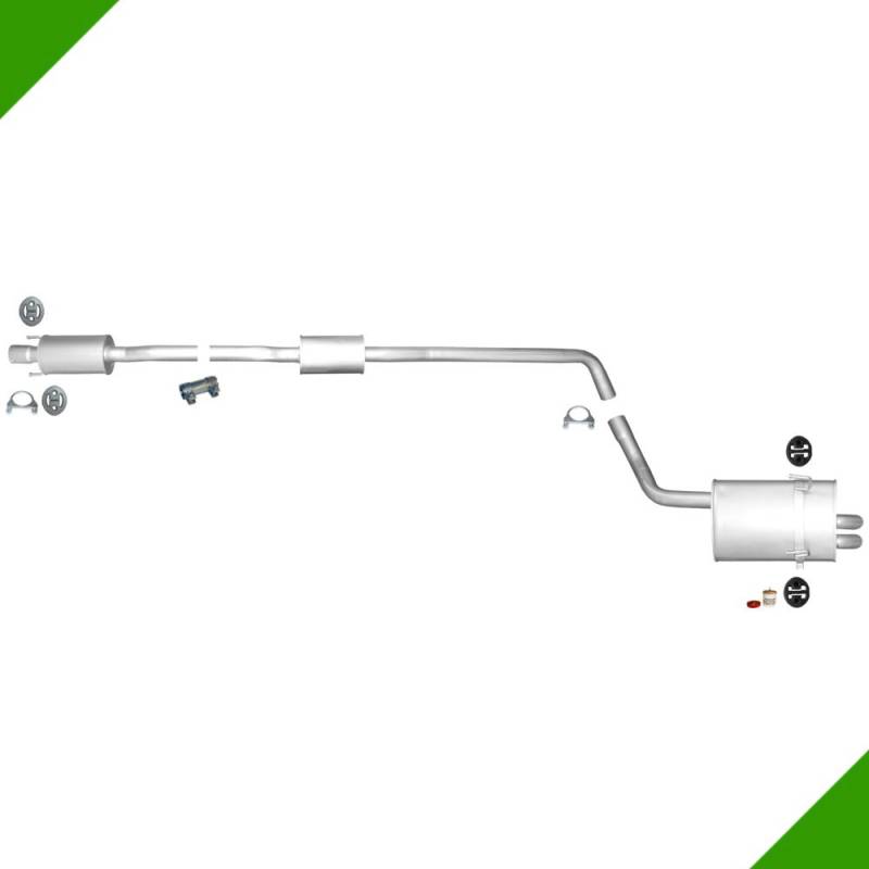 Rover 75 2,0 2,5 V6 RJ Mittelschalldämpfer Endschalldämpfer Anbausatz von Fröschl Autozubehör