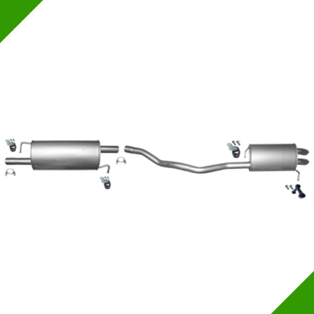 Vw Transporter 5 T5 1,9 Tdi Edelstahl Mittel und Endschalldämpfer Kit von Fröschl Autozubehör