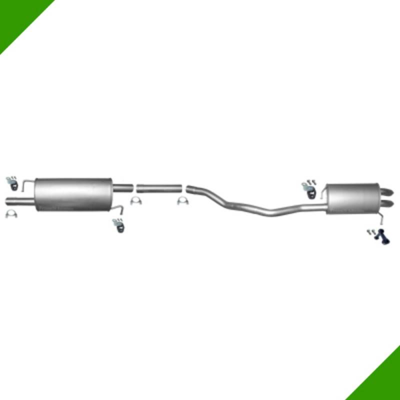 Vw Transporter 5 T5 1,9 Tdi Edelstahl Mittel und Endschalldämpfer Kit von Fröschl Autozubehör