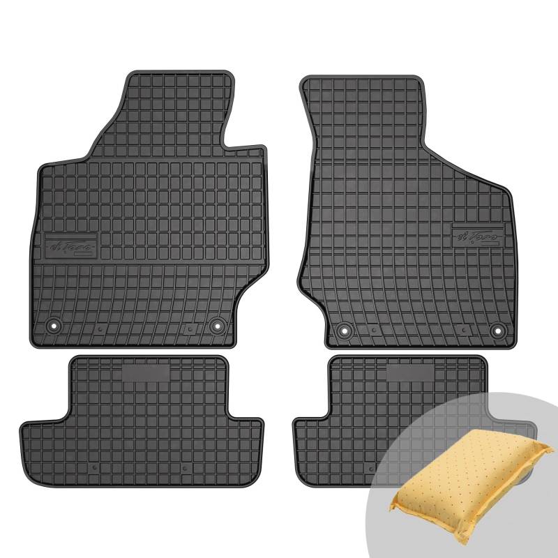 FROGUM EL Toro Gummimatten Ganzjähriges-Set von Autofussmatte Auto Fußmatten für Audi TT 8J 2006-2014 | Beständiges Gummi Material | 1,5cm Schutzkante von Frogum