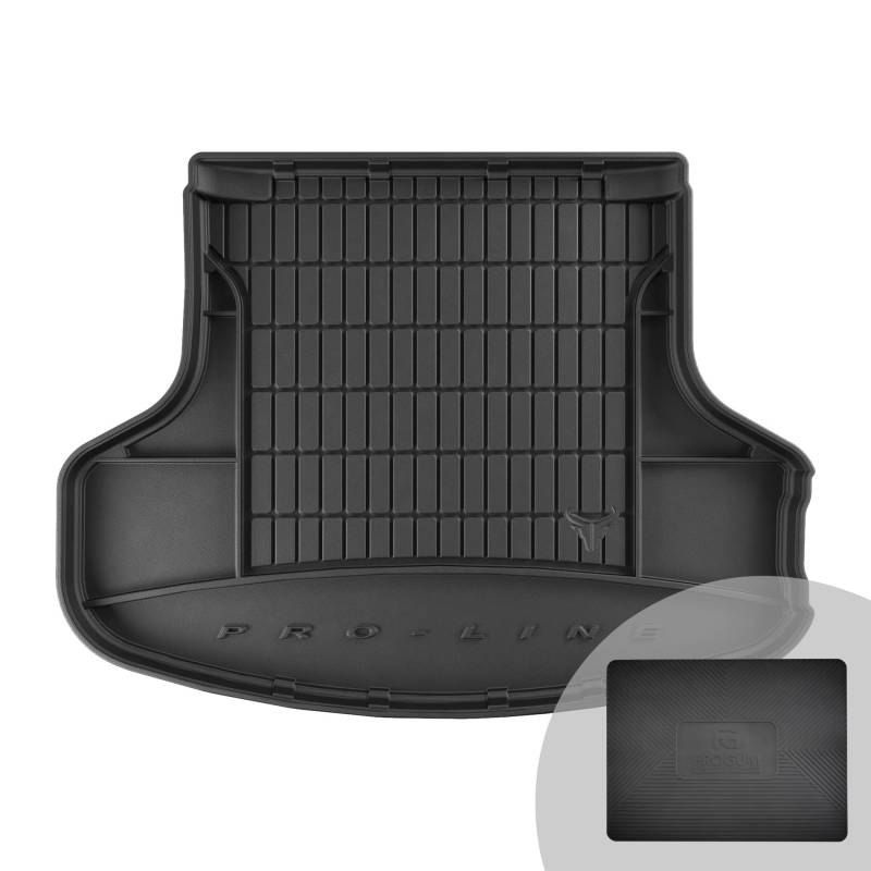 FROGUM ProLine 3D Gummimatte Exklusive Auto Kofferraummatte Kofferraumwanne für Volvo V40 I 1995-2004 | Bequemer Organiser | Die höchsten Kanten von Frogum