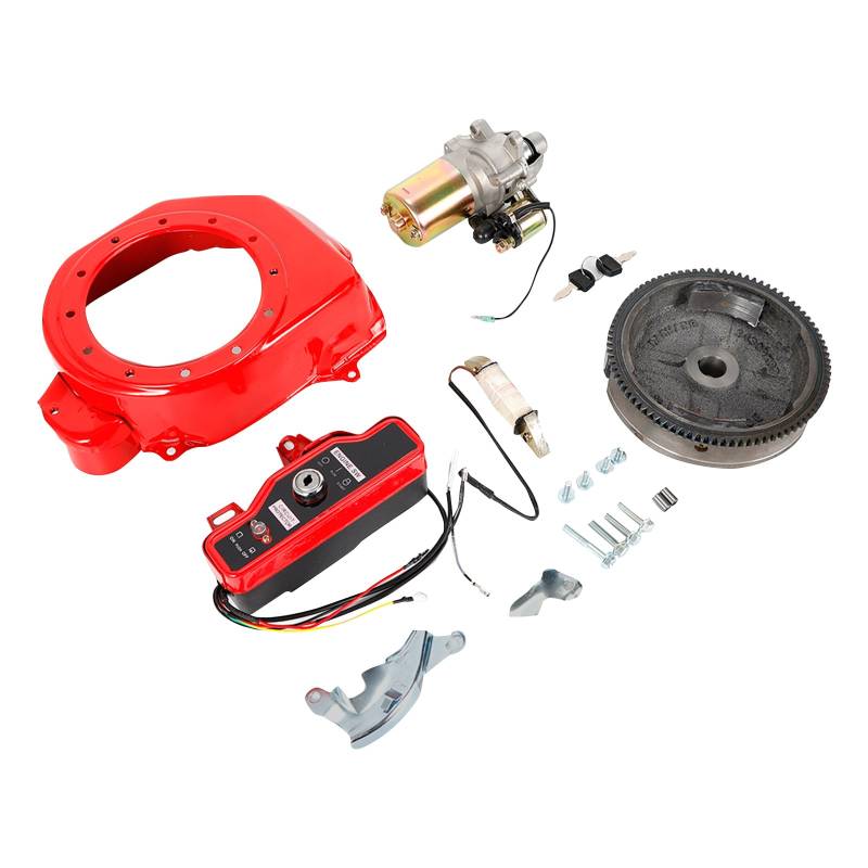 Schwungrad Elektrostart Kit Schwungrad Starter Motor Schlüsselschalter Elektrisches Start-kit Starter Motoren Anlasser Magnet ZüNdschalter Mit Ladespule FÜR HONDA GX160 5,5PS GX200 6,5 PS von Froulaland