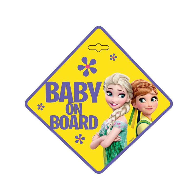 Disney 9611 Tafel mit Saugnapfhaken Baby On Board Frozen von Frozen