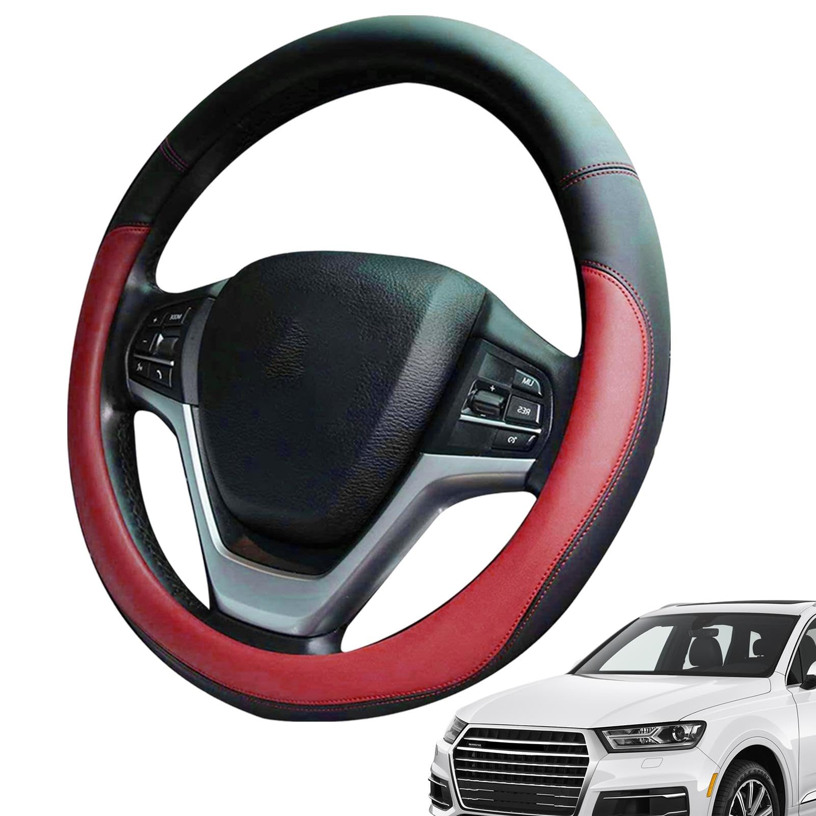 Anti-Slip Steering Wheel Grip, Easy Installation Steering Wheel Cover, Soft Touch Steering Wheel Cover, Breathable Steering Wheel Protector, Stylish Car Steering Wheel Cover von Fruusv