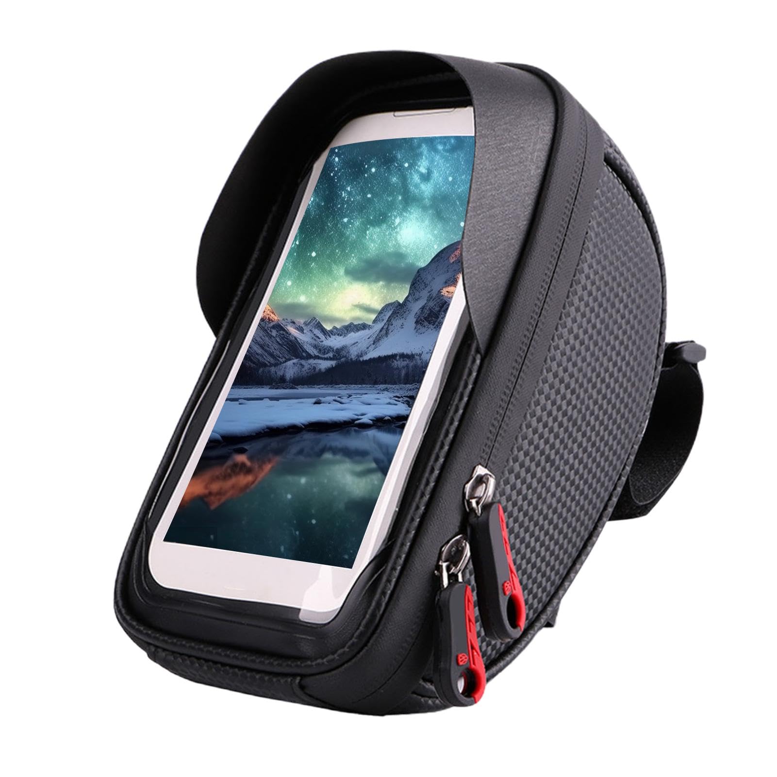 Cycling Front Frame Bag, Bicycle Front Frame Pouch, Bike Frame Storage Bag, Front Bike Frame Bag, Water-Resistant Cycling Bag, Adjustable Bike Frame Bag, Front Handlebar Bag for Bike, von Fruusv