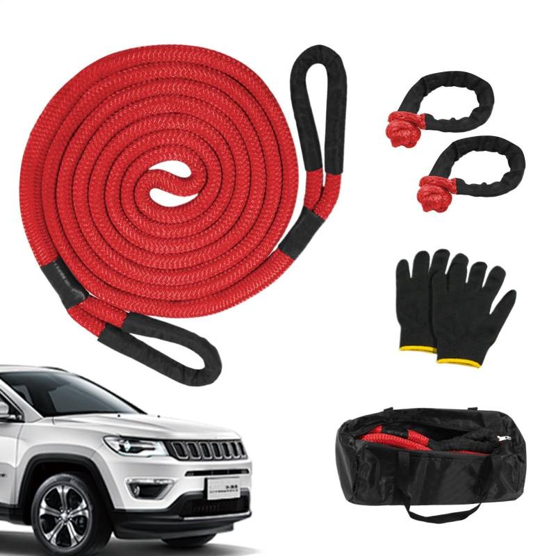 Tow Strap, Off Road Towing Rope, Heavy Duty Recovery Strap, Towing Rope for Emergencies, Tow Rope with Hooks, Truck Towing Strap, UTV Tow Rope, for Truck UTV ATV Offroad von Fruusv