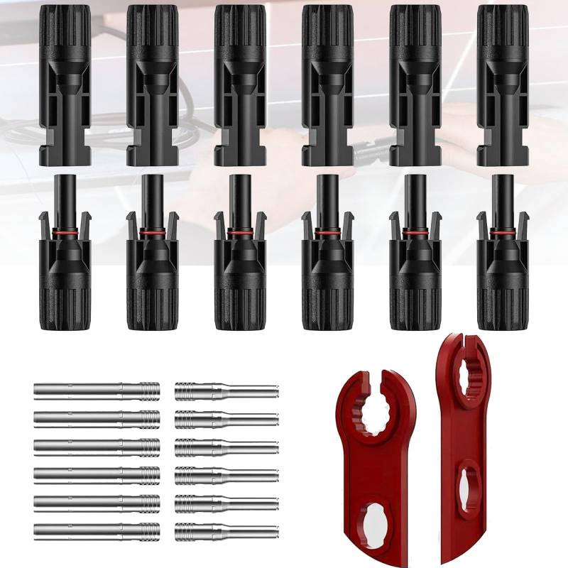 Wasserdicht Gemäß IP68 MC4 Stecker Werkzeug, Solarstecker für PV Kabel, Solar Stecker Set, Photovoltaik Toolkit für Solarpanel Plug, Solarschlüssel-anschluss, Photovoltaische Steckverbinder von Frypay