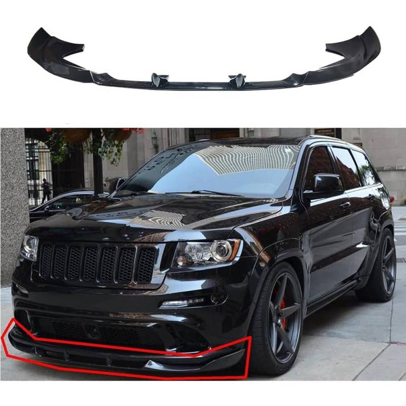 Fsuwen Auto-Frontspoiler,kompatibel mit Je-ep Grand Cherokee SRT 2013-2016, Spoiler Außenzubehör von Fsuwen