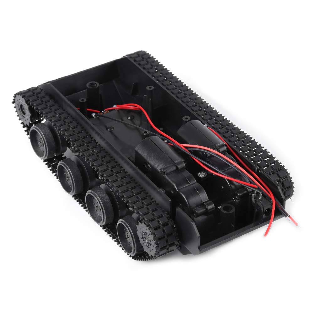 Tank Chassis, Smart Robot Car Tank Chassis Kit, Leichtes stoßdämpftes Kunststoff Tankchassis DIY Kit mit 130 Motor 3V-7V zur Herstellung von Panzerspielzeugen oder Roboterprojekten von Ftory