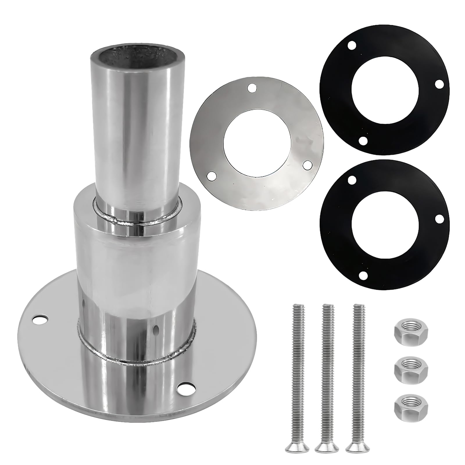 Ftrule 24mm Durch Rumpf Auspuff Hautanpassung, Edelstahl 316 Schiffsauspuff Rohrauspuff Schiffshardware Zubehör, Hull Auspuff Haut Montage, Dieselheizung Standheizung Auspuffrohr, 24mm Gerade von Ftrule