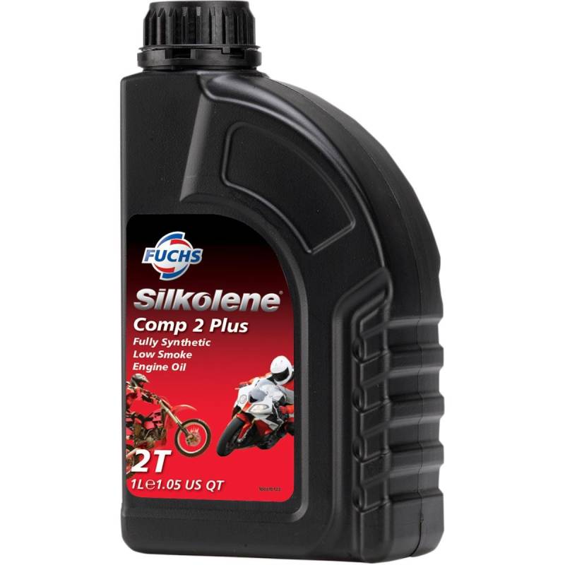 Fuchs Silkolene Comp 2 Plus Vollsynthetisches 2-Takt-Hochleistungs-Motorrad- und Rennmotorenöl – 1 Liter von Fuchs