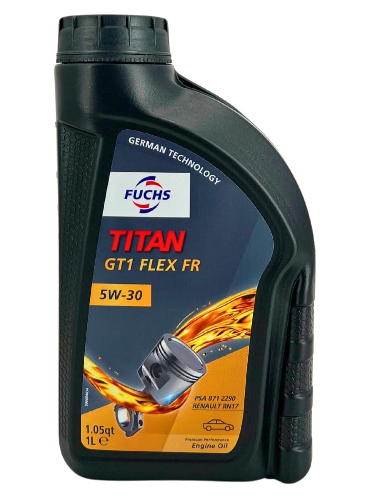 Titan GT1 Flex FR SAE 5W-30 Motorenöl 1 Liter, Weiß von Fuchs