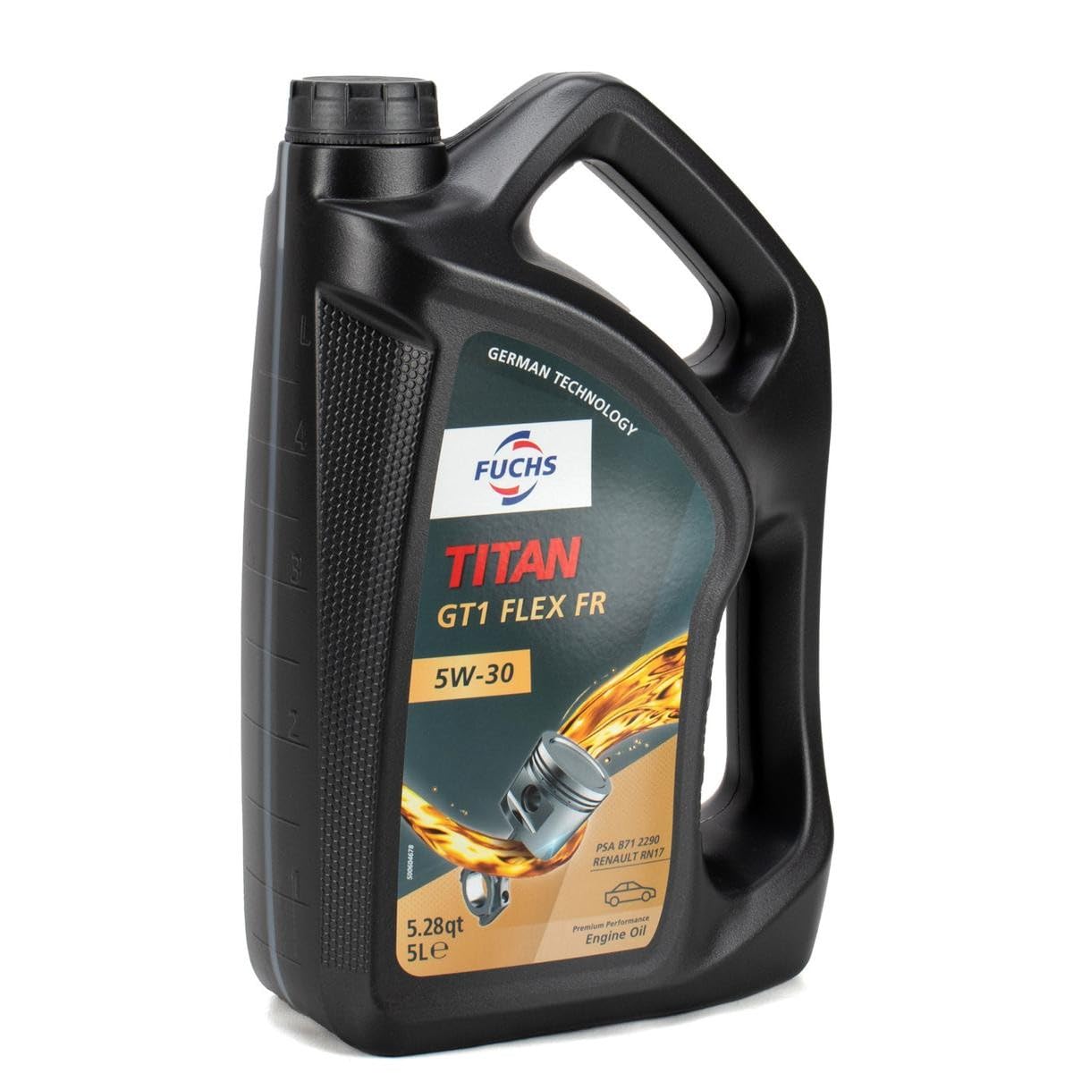 Titan GT1 Flex FR SAE 5W-30 Motorenöl 5 Liter, Weiß von Fuchs