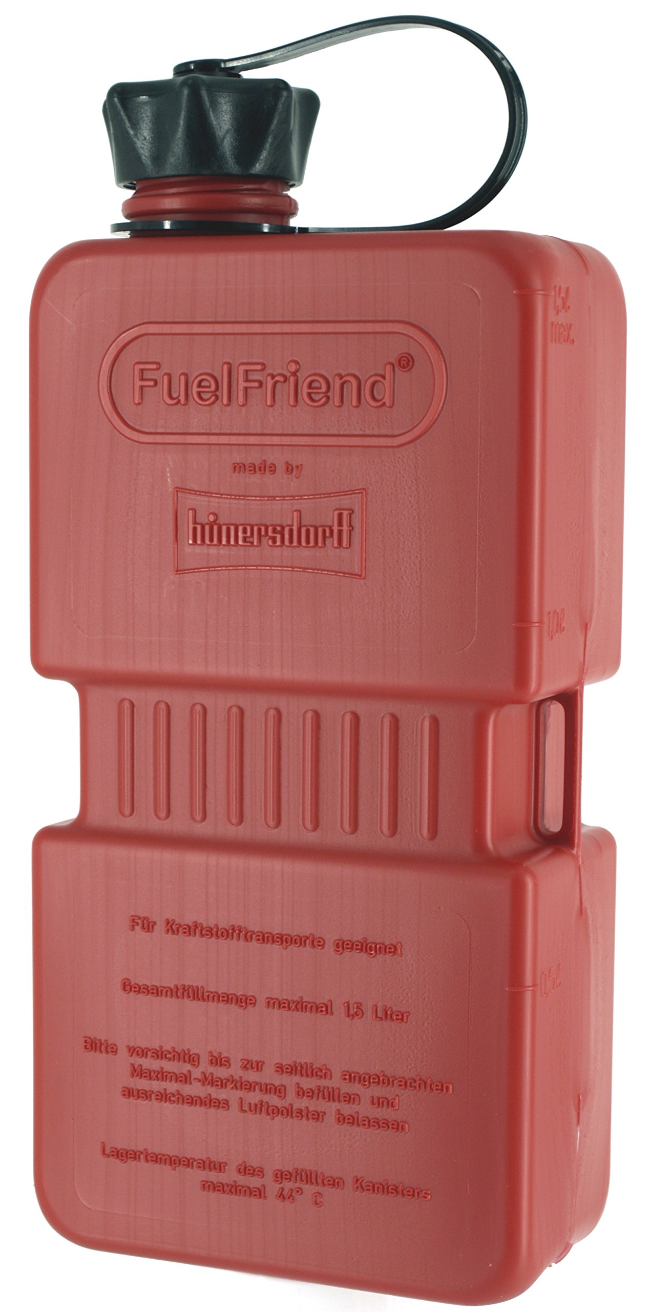 FuelFriend®-PLUS 1,5 Liter - Klein-Benzinkanister Mini-Reservekanister für die Notreserve von FuelFriend