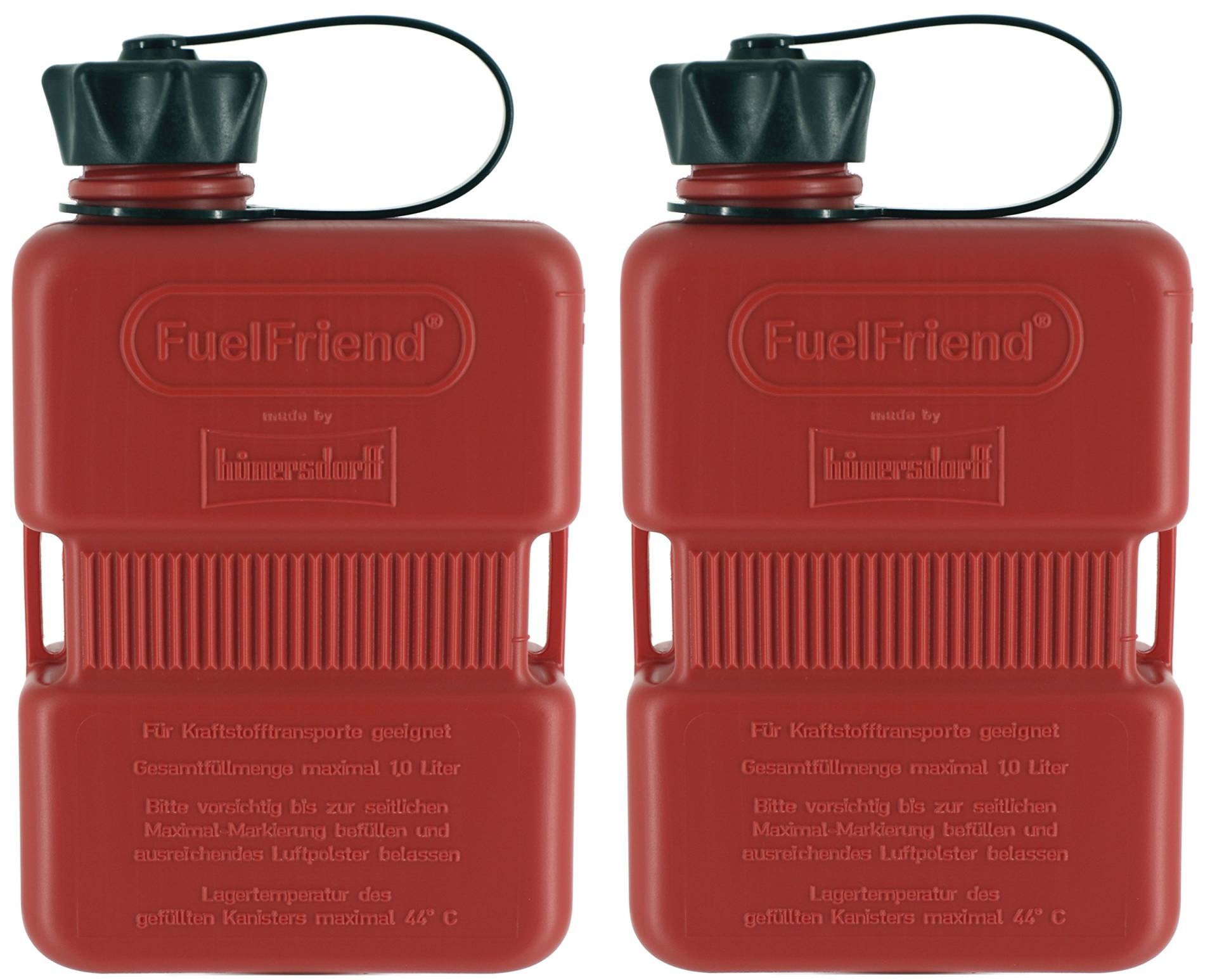 FuelFriend®-PLUS 1,0 Liter - Klein-Benzinkanister Mini-Reservekanister - im Doppelpack von FuelFriend