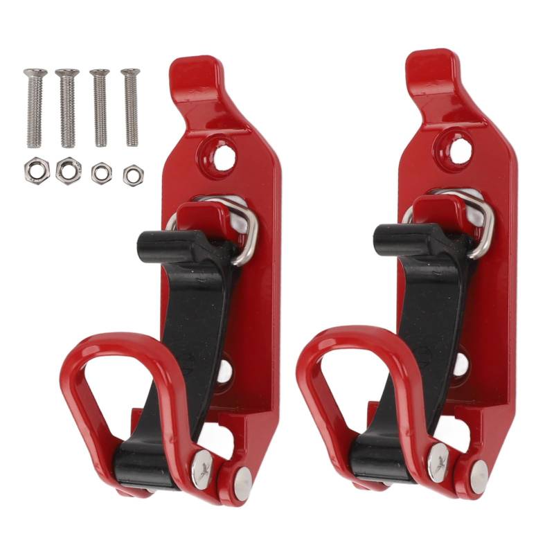 2 Stück Schaufelhalterung Für Dachträger, LKW Zubehör Dachgepäckträger Schaufelhalterungenschwerlast Axtbefestigungsclipmetallgummi Clip Befestigungssatz Offroad Zubehör Für Pkw Lk (Red) von Fuerdich