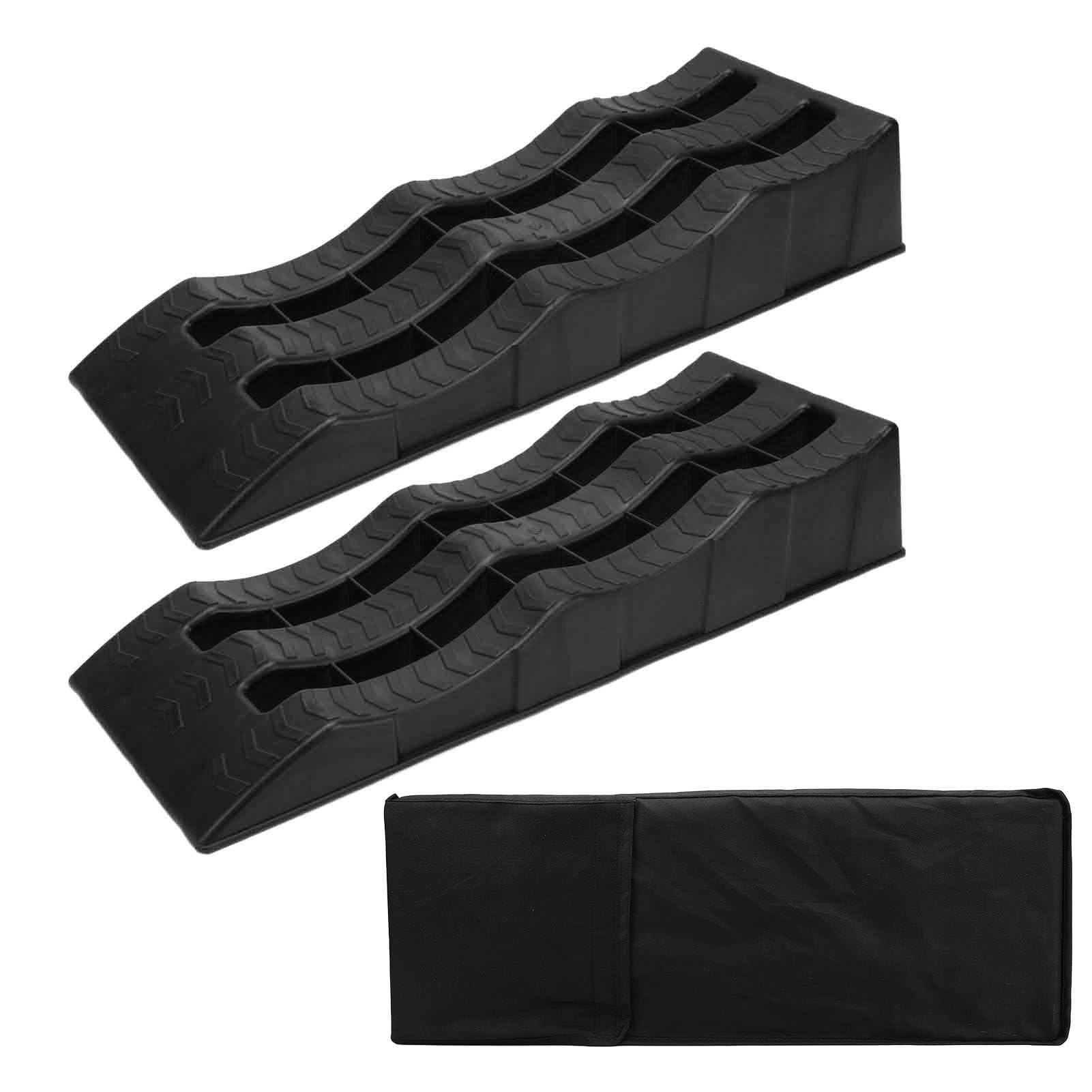 Fuerdich 2pcs Automotive Leveling Ramp, RV -Level -Rampe 7716lbs Kapazität 40 mm/70 mm/100 mm Höhenhöhe Verwenden Sie für den Wohnwagen RV Truck Schwarz (Black) von Fuerdich