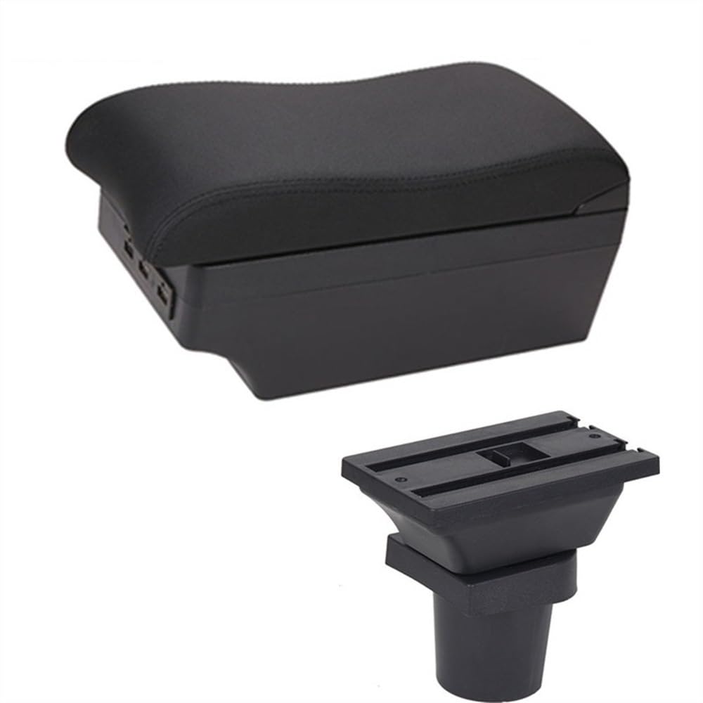 Armlehne Box Armlehne Box Für Toy&ota Für Yaris Für Vitz Fließheck 1998-2010 2011 2012 Center Console Storage Box USB Zubehör(E2 Black Line) von Fuicotto