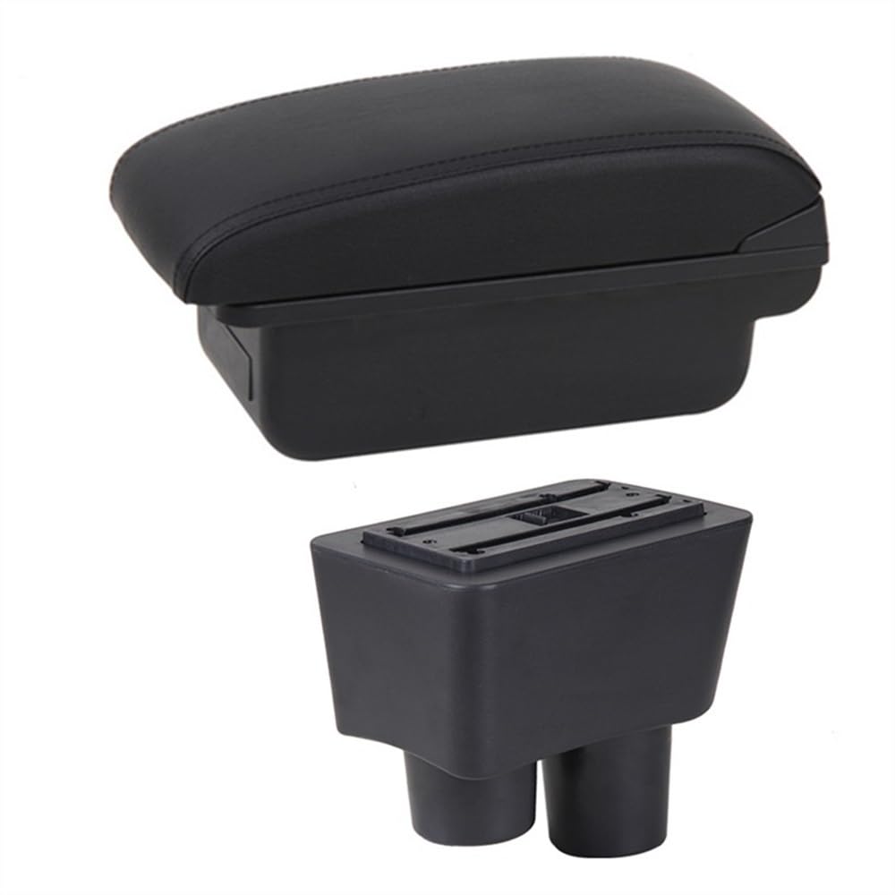 Armlehne Box Auto Armlehne Box Für N&issan Für Almera Für Versa Arm Hand Rest Center Console Storage USB Retrofit Teile Zubehör(B1 Black Line) von Fuicotto