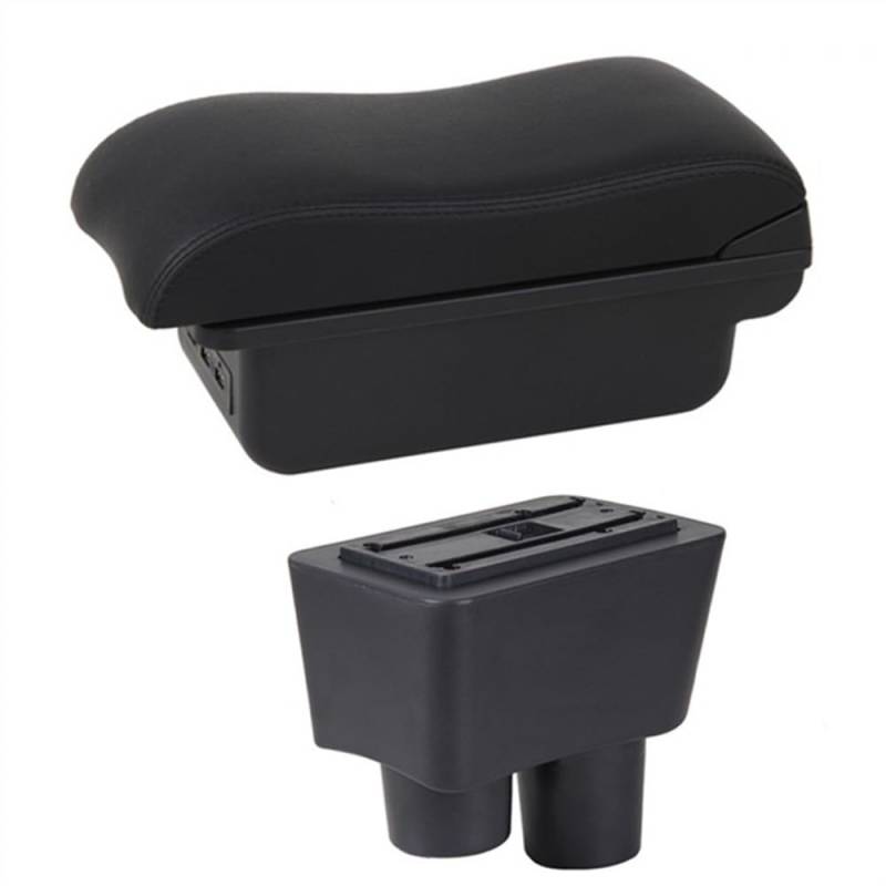 Armlehne Box Auto Armlehne Box Für N&issan Für Almera Für Versa Arm Hand Rest Center Console Storage USB Retrofit Teile Zubehör(C2 Black Line) von Fuicotto