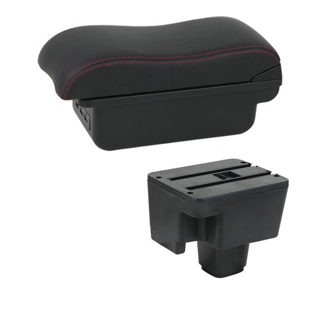 Armlehne Box Für Chevr&olet Für Segel 2010 2011 2012 2013 2014 Auto Armlehne Box Center Console Storage Box Mit Aschenbecher Tasse Halter USB Lade(B Red line 3 USB) von Fuicotto