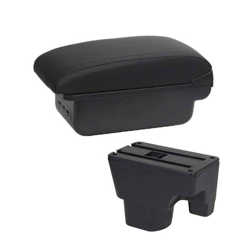 Armlehne Box Für Geely Für MK 2009 2010 2011 2012 2013 Auto Armlehne Box Central Store Inhalt Tasse Halter Aschenbecher Auto Innen Details USB Chargin(B2 Black line 3USB) von Fuicotto