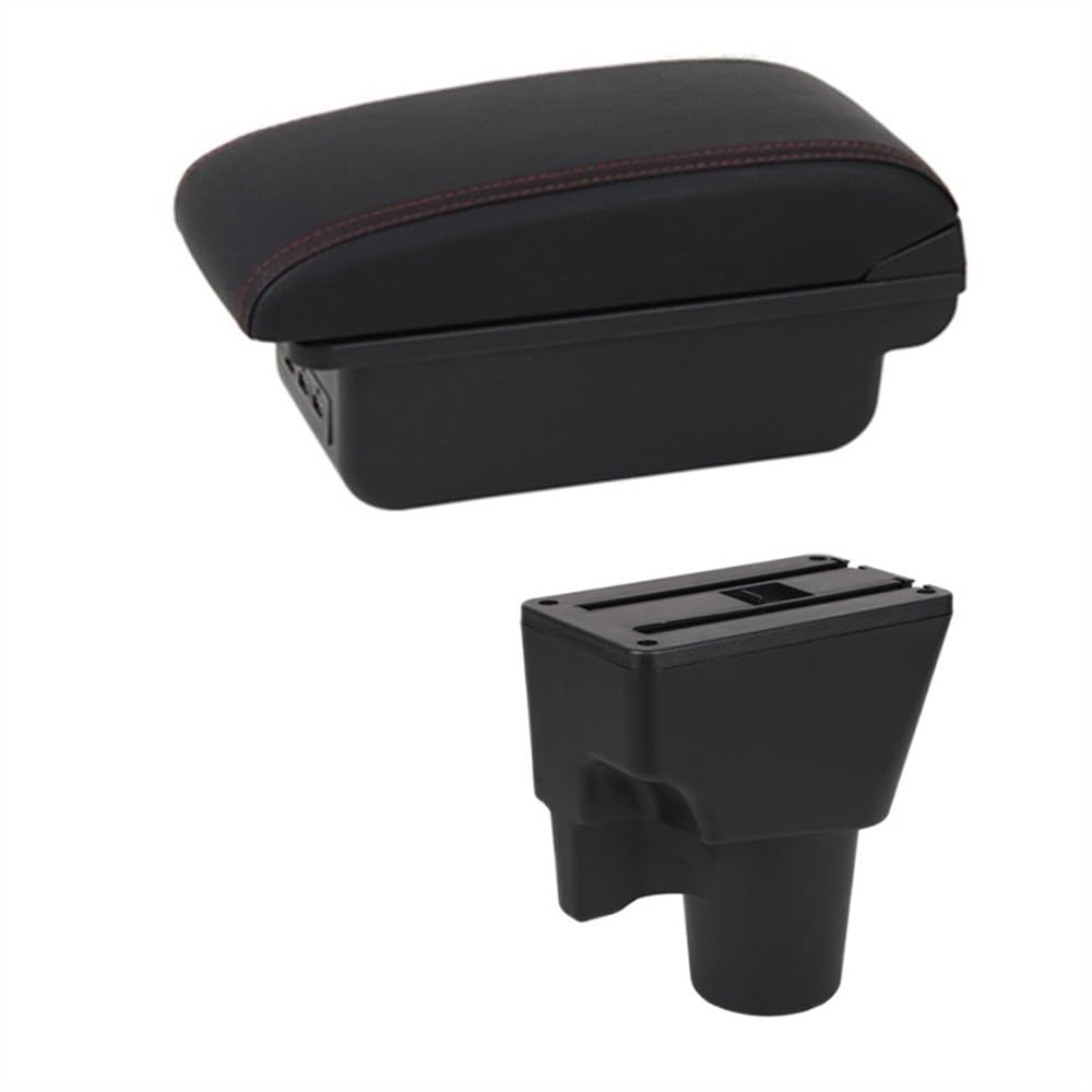 Armlehne Box Für KIA Für Picanto Zentrale Lagerung Inhalt Box Mit USB Produkte Interior Car Styling Zubehör Armlehne Box(C1 Red Line) von Fuicotto