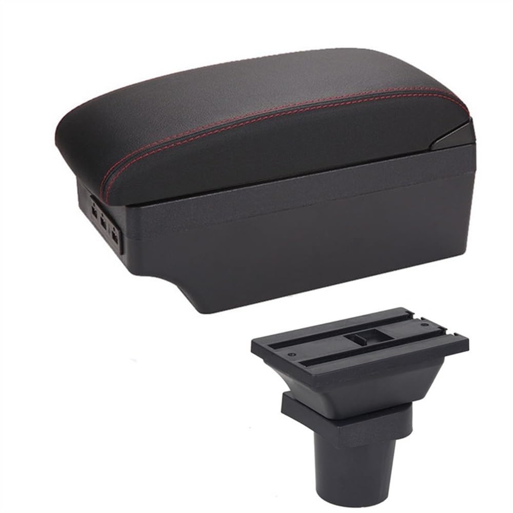 Armlehne Box Für Toy&ota Für Yaris Für Vitz 5dr Fließheck 2005 2006 2007 2008 2009 2010 2011 Auto Zentrale Lagerung USB Arm Rest Zubehör Armlehne Box(E1 Red Line) von Fuicotto