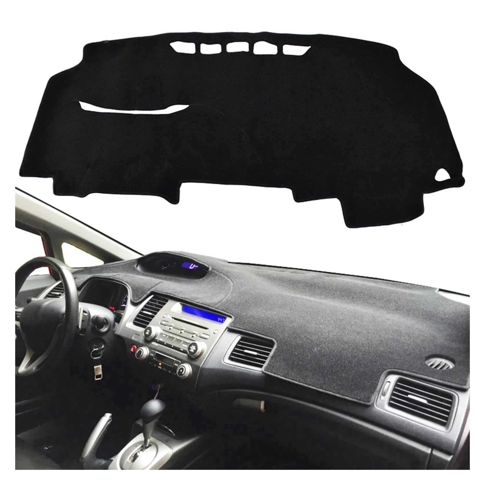 Auto Armaturenbrett Abdeckung Armaturenbrett Abdeckung Dashmat Dash Matte Pad Sonnenschutz Dash Board Abdeckung Teppich Für Hon┐da Für Civic 2006 2007 2008 2009 2010 2011 von Fuicotto