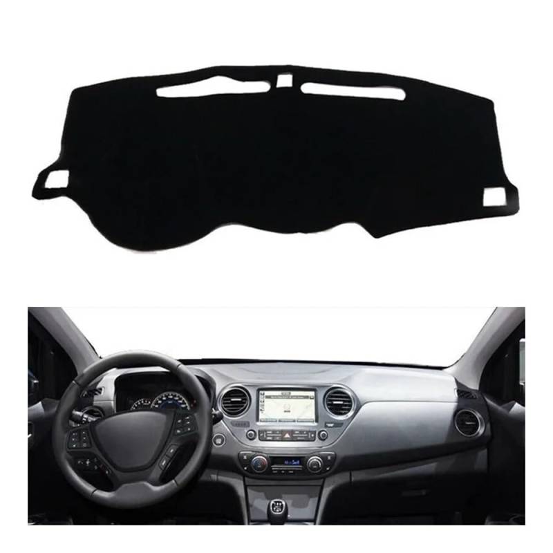 Auto Armaturenbrett Abdeckung Armaturenbrett Abdeckung Matte Pad Dash Dashmat Sonnenschutz Schützen Teppich Auto Für Hyun&dai Für Grand I10 2013 2014 2015 2016 2017 2018(Left Hand Drive) von Fuicotto