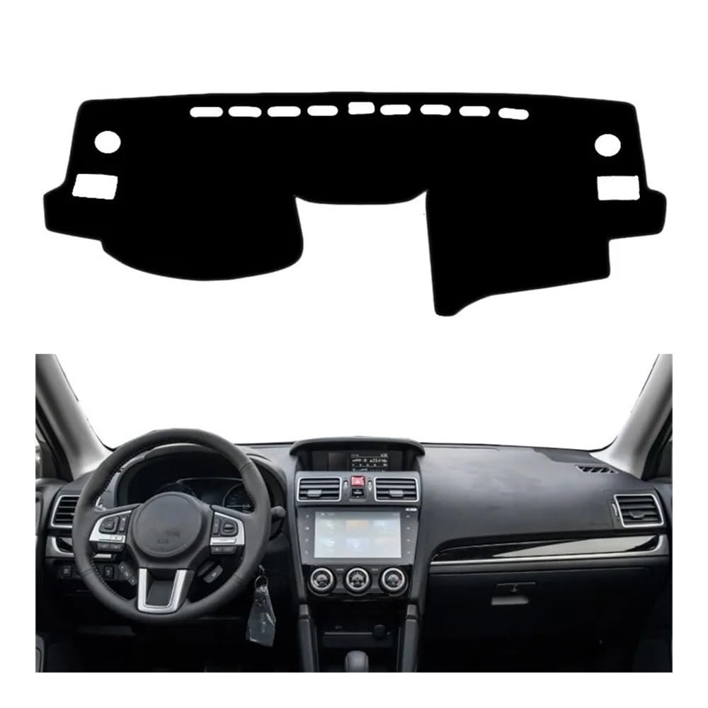 Auto Armaturenbrett Abdeckung Armaturenbrett Abdeckung Sonnenschutz Matte Pad Dash Teppich Schutz Auto Für SUB&ARU Für Impreza XV WRX 2012 2013 2014 2015 2016(Left Hand Drive,Black Edge) von Fuicotto