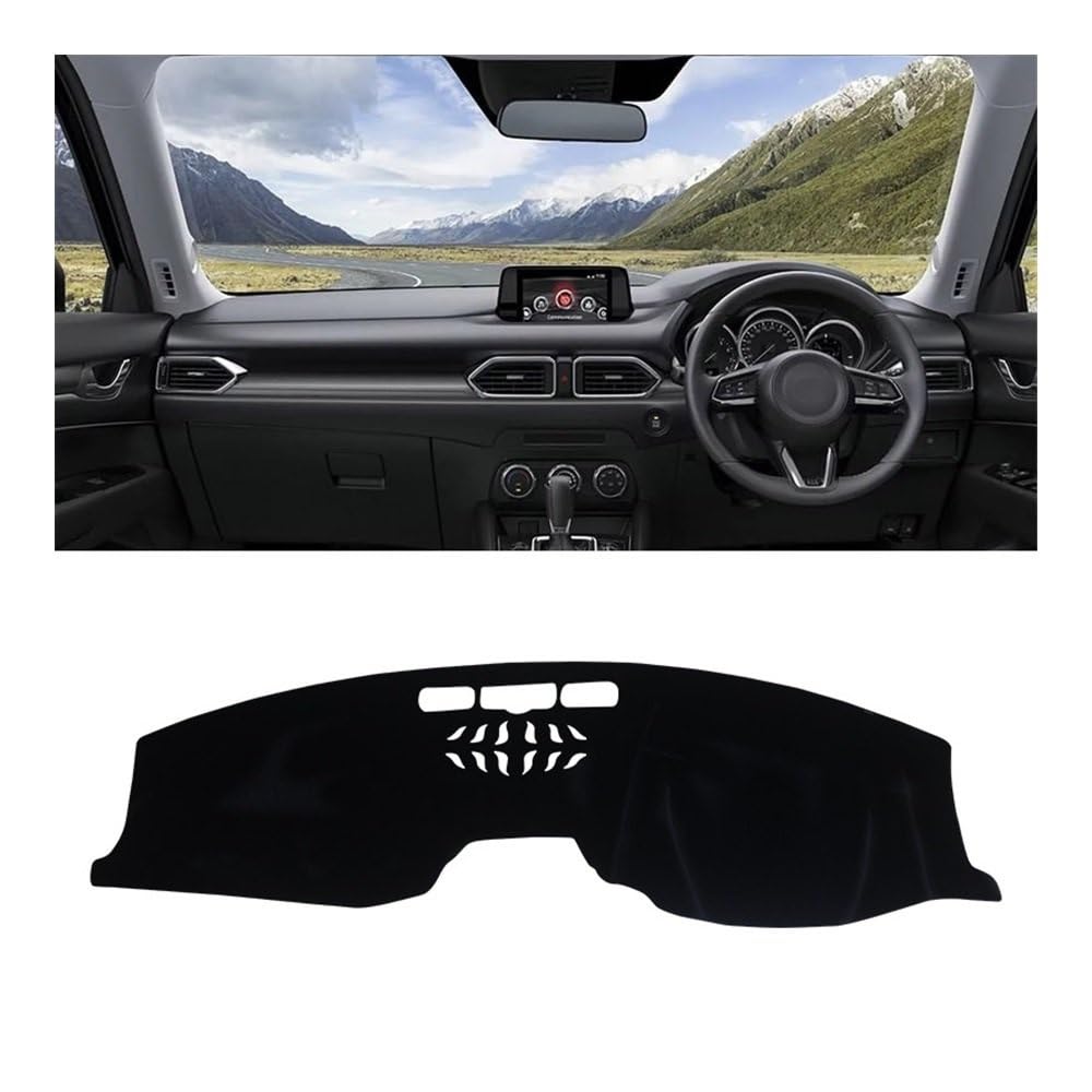 Auto Armaturenbrett Abdeckung Auto Armaturenbrett Abdeckung Matte Dash Board Sonnenschutz Pad Schutz Für Maz&da Für CX-5 KE KF 2012 2013 2014 2015 2016 2017 201 8201 92020 2020 2021 2022(RHD Black 201 von Fuicotto