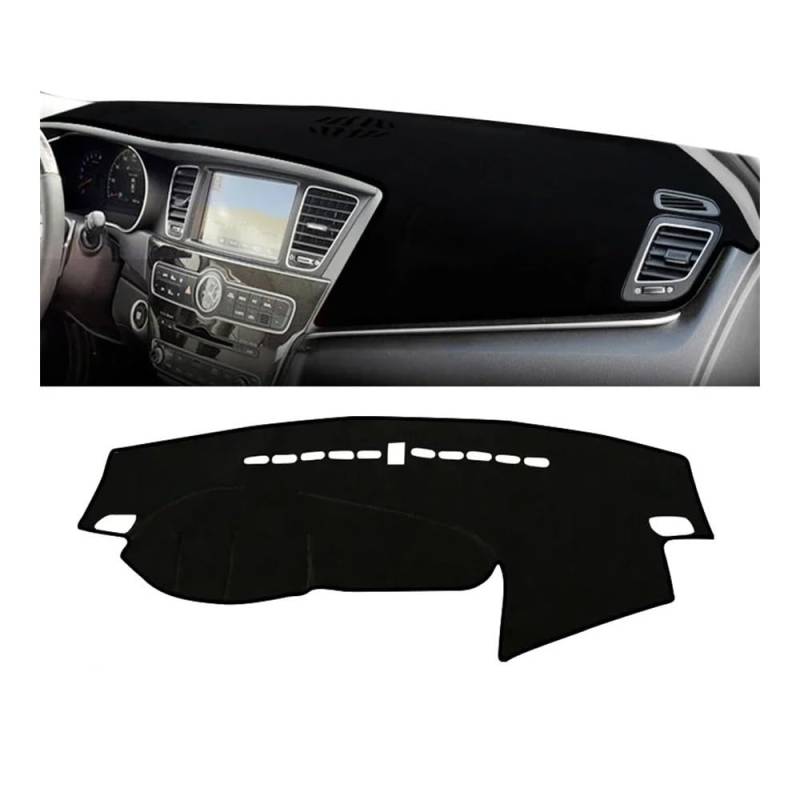 Auto Armaturenbrett Abdeckung Auto Dashboard Abdeckung Dash Matte Sonnenschutz Nicht-slip Pad Innen Für Kia Für Cadenza K7 2009 2010 2011 2012 2013 2014 2015(A LHD Black side) von Fuicotto