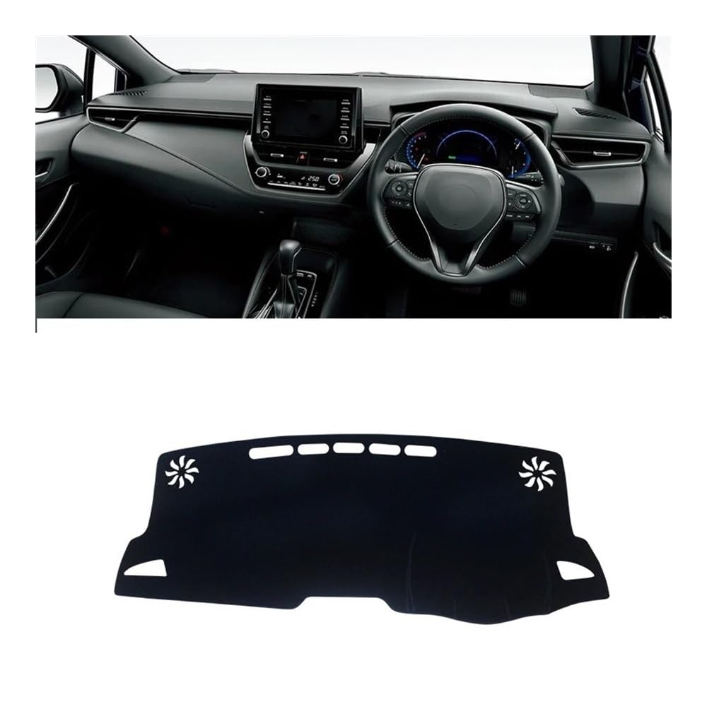 Auto Armaturenbrett Abdeckung Auto Dashboard Abdeckung Matte Dash Board Sonnenschutz Pad Fall Für Toy&ota Für Coro┐lla E210 12th 2019 2020 2021 2022 2023(A RHD Black Side) von Fuicotto