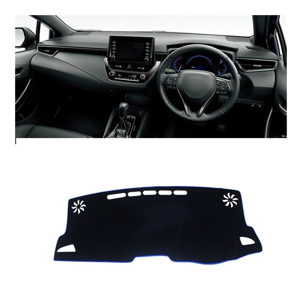 Auto Armaturenbrett Abdeckung Auto Dashboard Abdeckung Matte Dash Board Sonnenschutz Pad Fall Für Toy&ota Für Coro┐lla E210 12th 2019 2020 2021 2022 2023(A RHD Blue Side) von Fuicotto