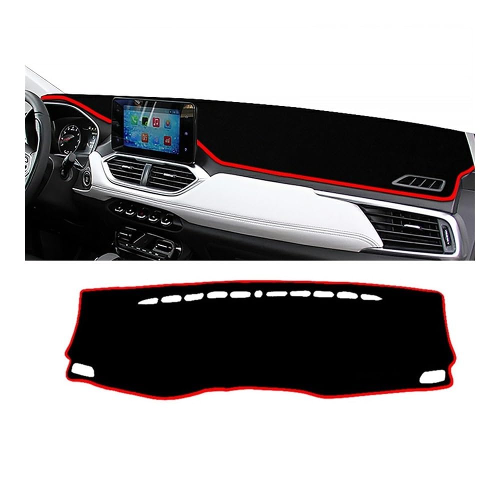 Auto Armaturenbrett Abdeckung Auto Dashboard Abdeckung Matte Dash Board Sonnenschutz Pad Instrument Teppiche Für Chevr&olet Für Captiva 2019 2020 2021 2022 2023(A Red Side) von Fuicotto