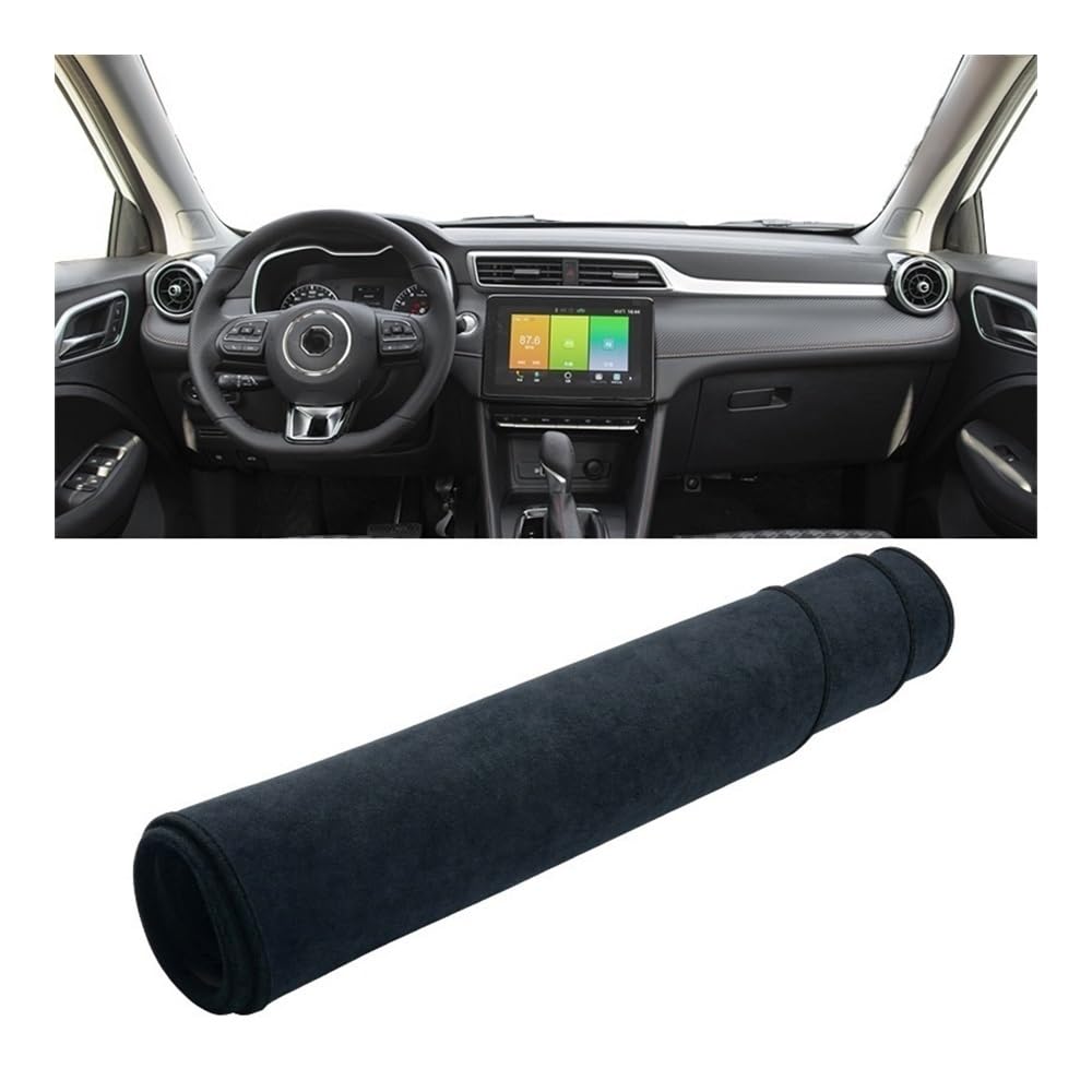 Auto Armaturenbrett Abdeckung Auto Dashboard Abdeckung Matte Non-Slip Pad Instrument Teppich Für MG Für ZS EZS EV 2017 2018 2019 2020 2021 2022 2023(B Black LHD) von Fuicotto