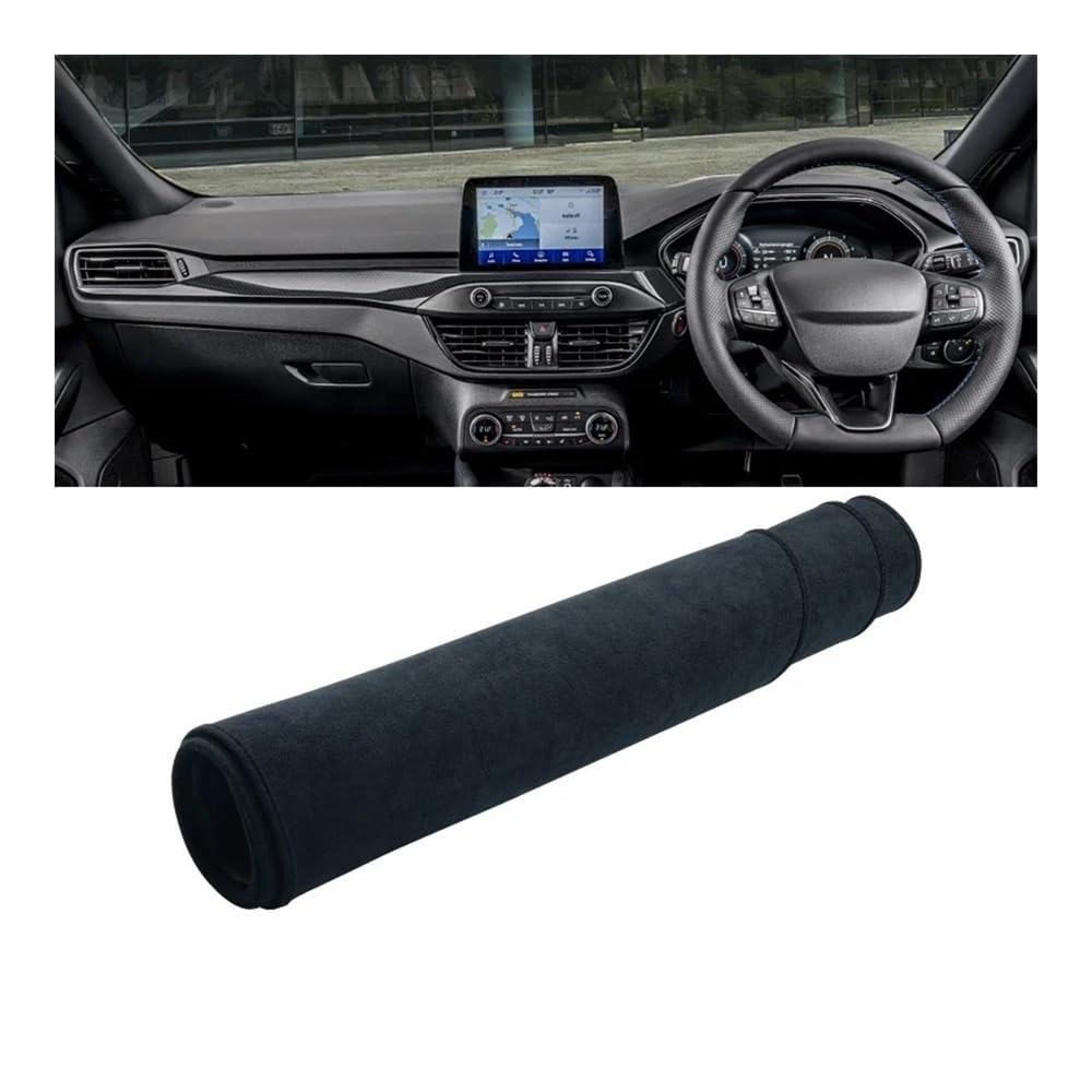 Auto Armaturenbrett Abdeckung Auto Dashboard Abdeckung Sonnenschutz Nicht-slip Matte Für For&d Für Fokus Für MK4 IV Fokus 4 ST 2018 2019 2020 2021 2022 2023 2024(B Black RHD) von Fuicotto