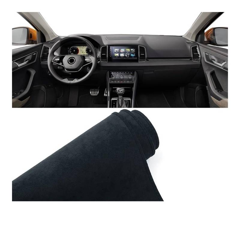 Auto Armaturenbrett Abdeckung Auto Dashboard Abdeckung Sonnenschutz Vermeiden Licht Matte Instrument Auto Haustiere Für Sko&da Für Karoq 2017 2018 2019 2020 2021 2022 2023(B LHD Black) von Fuicotto