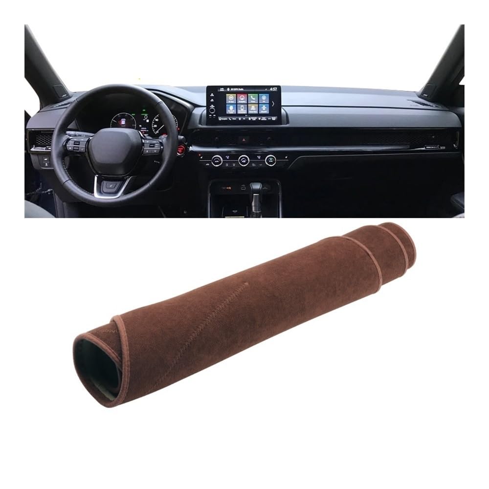 Auto Armaturenbrett Abdeckung Auto Dashboard Abdeckung Sonnenschutz Vermeiden Licht Matte Non-Slip Pad Instrument Teppiche Für Hon┐da Für CR-V Für CRV 2023 2024(B with HUD Brown) von Fuicotto