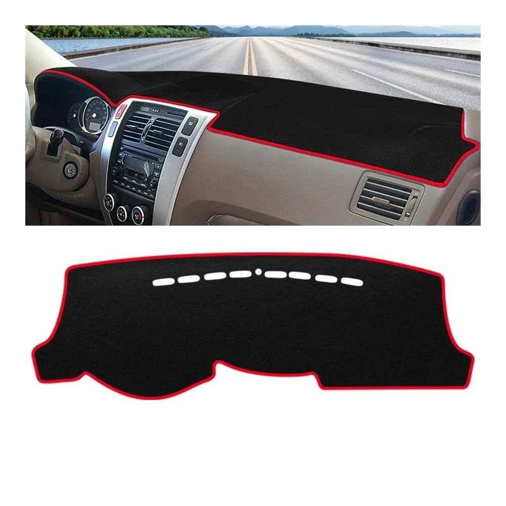 Auto Armaturenbrett Abdeckung Auto Dashboard Abdeckung Vermeiden Licht Matte Non-slip Pad Protector Für Hyun&dai Für Tucson JM 2004 2005 2006 2007 2008 2009(A Red Side) von Fuicotto