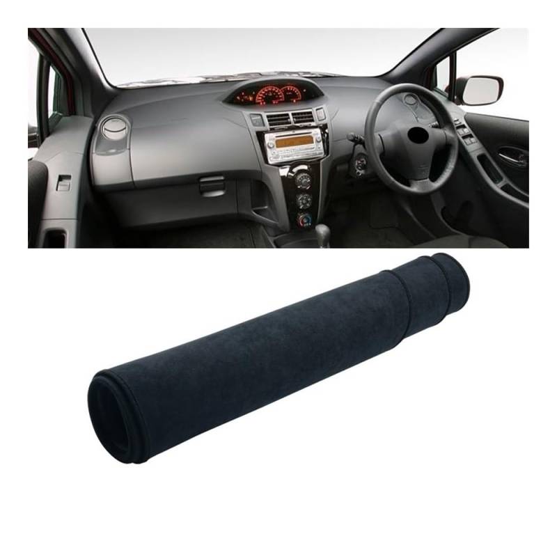 Auto Armaturenbrett Abdeckung Auto Dashboard Abdeckung Vermeiden Licht Matte Non-slip Pad Schutz Fall Für Toy&ota Für Yaris Vitz 2006 2007 2008 2009 2010 2011(B Black RHD) von Fuicotto