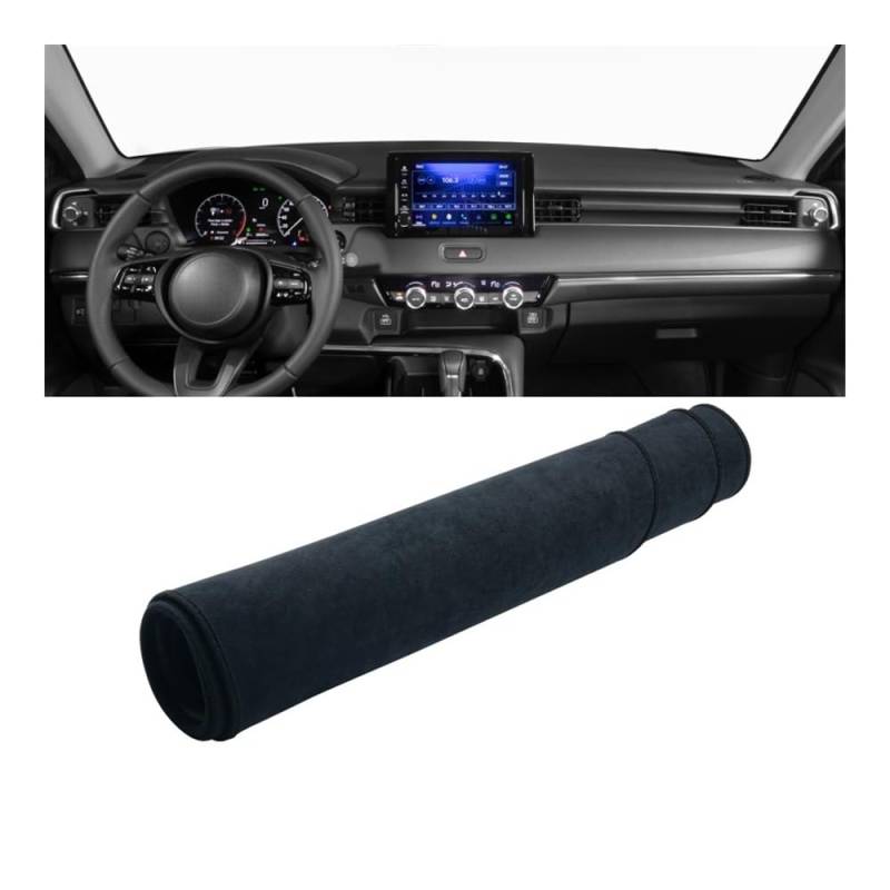 Auto Armaturenbrett Abdeckung Auto Dashboard Abdeckung Vermeiden Licht Matten Pad Instrument Panel Teppich Für Hon┐da Für HR-V Für HRV 2021 2022(B LHD Black) von Fuicotto